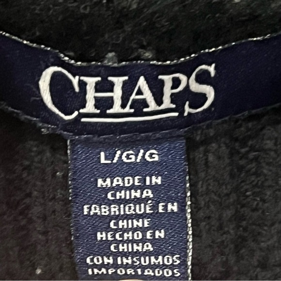 Chaps Womens Large Black and White Pull Over Sweater - Picture 4 of 5